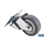 Comprar RUEDA GOMA/GRIS PLACA Ø50X18MM Vent Cofan | almacendeferreteriacor.es