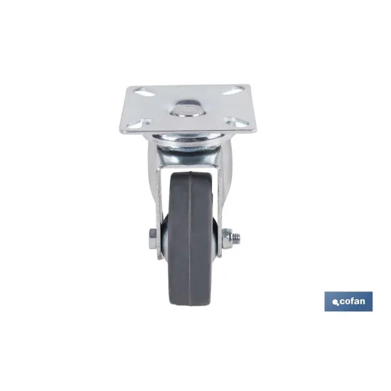 Comprar RUEDA GOMA/GRIS PLACA Ø65X21MM (PAC Cofan | almacendeferreteriacor.es