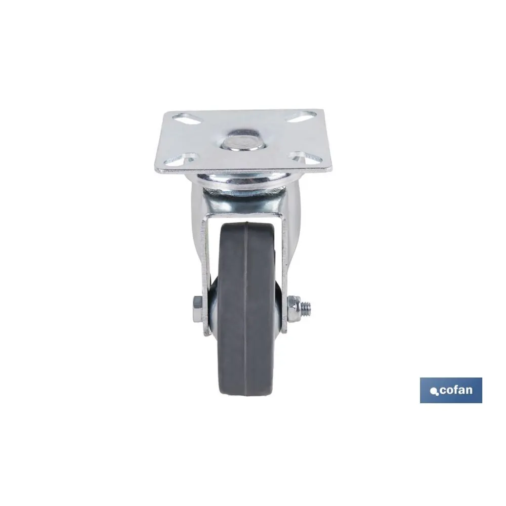 Comprar RUEDA GOMA/GRIS PLACA Ø65X21MM (PAC Cofan | almacendeferreteriacor.es