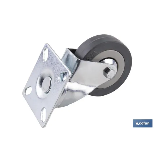 Comprar RUEDA GOMA/GRIS PLACA Ø65X21MM Vent Cofan | almacendeferreteriacor.es