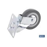 Comprar RUEDA GOMA/GRIS PLACA Ø75X22MM (PAC Cofan | almacendeferreteriacor.es