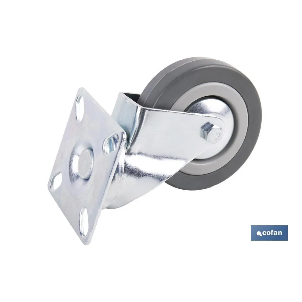 Comprar RUEDA GOMA/GRIS PLACA Ø75X22MM Vent Cofan | almacendeferreteriacor.es
