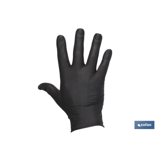CAJA 100 UNDS. GUANTES DE NITRILO NEGRO T - M