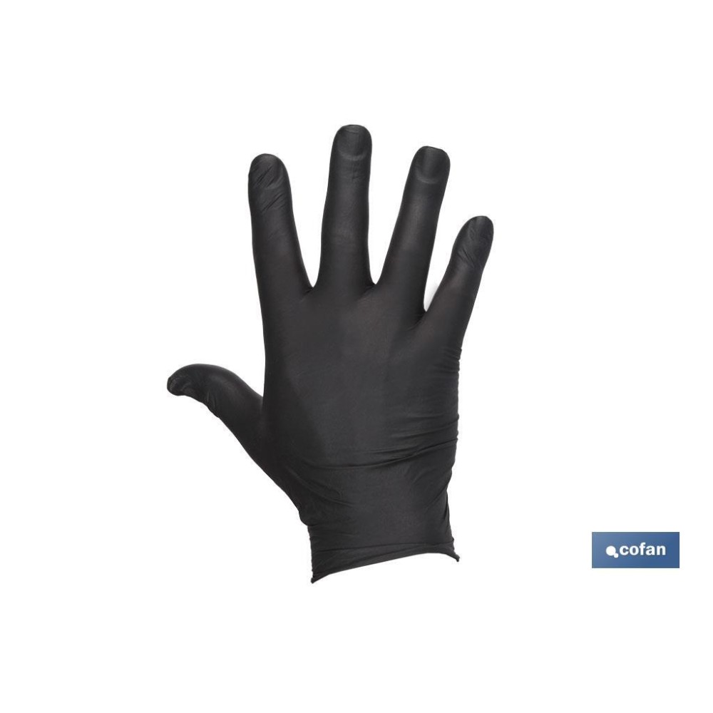 CAJA 100 UNDS. GUANTES DE NITRILO NEGRO T - M