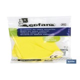 GUANTE AMARILLO LATEX FLOCADO T 7