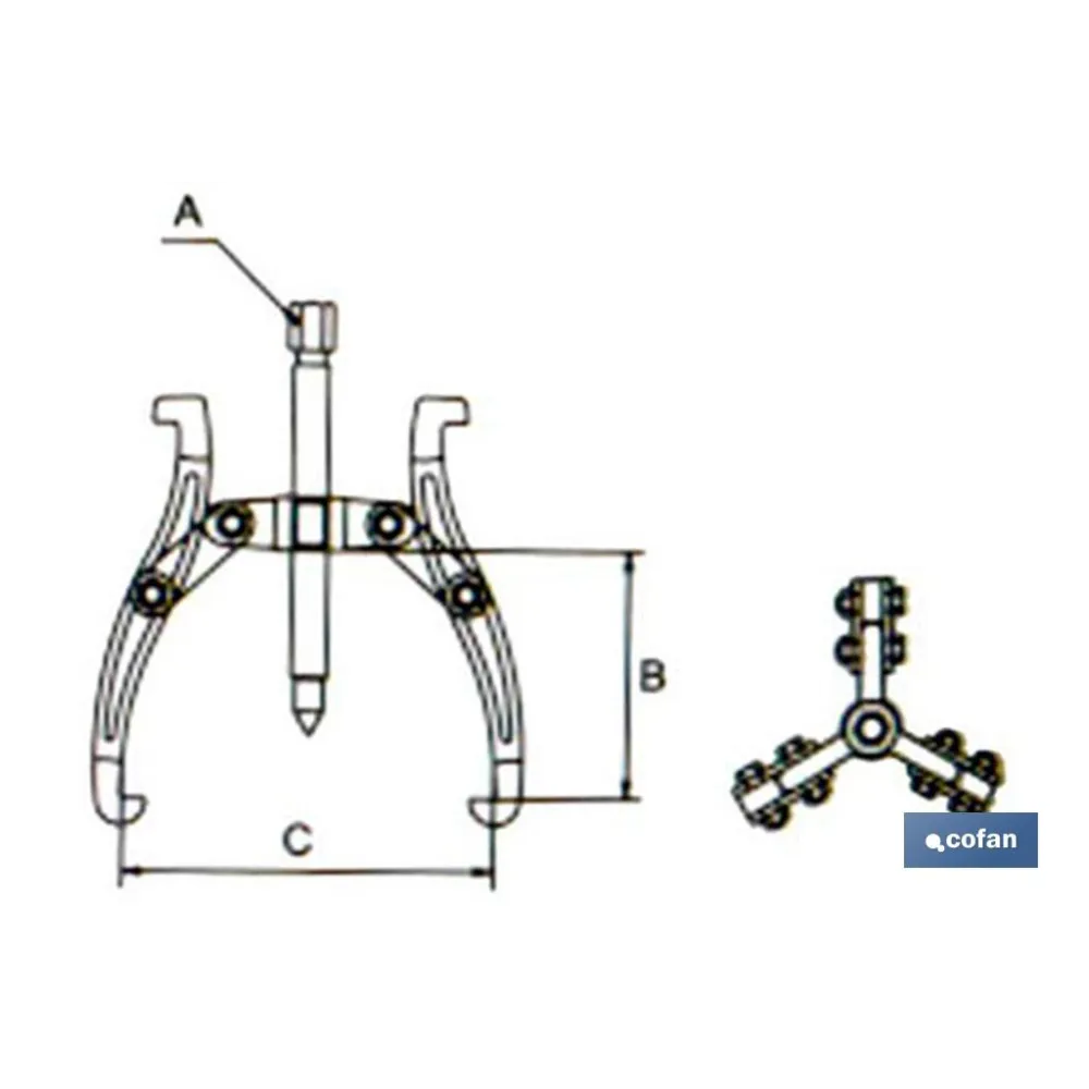 Comprar EXTRACTOR 3 GARRAS ARTICULADAS 3 15 Cofan | almacendeferreteriacor.es