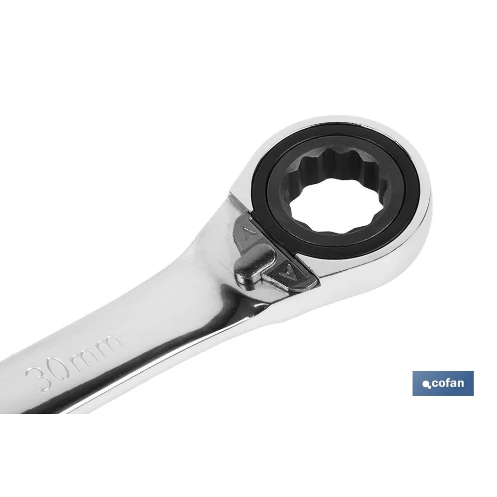 Comprar LLAVE COMBINADA CARRACA REVERS. 30M Cofan | almacendeferreteriacor.es