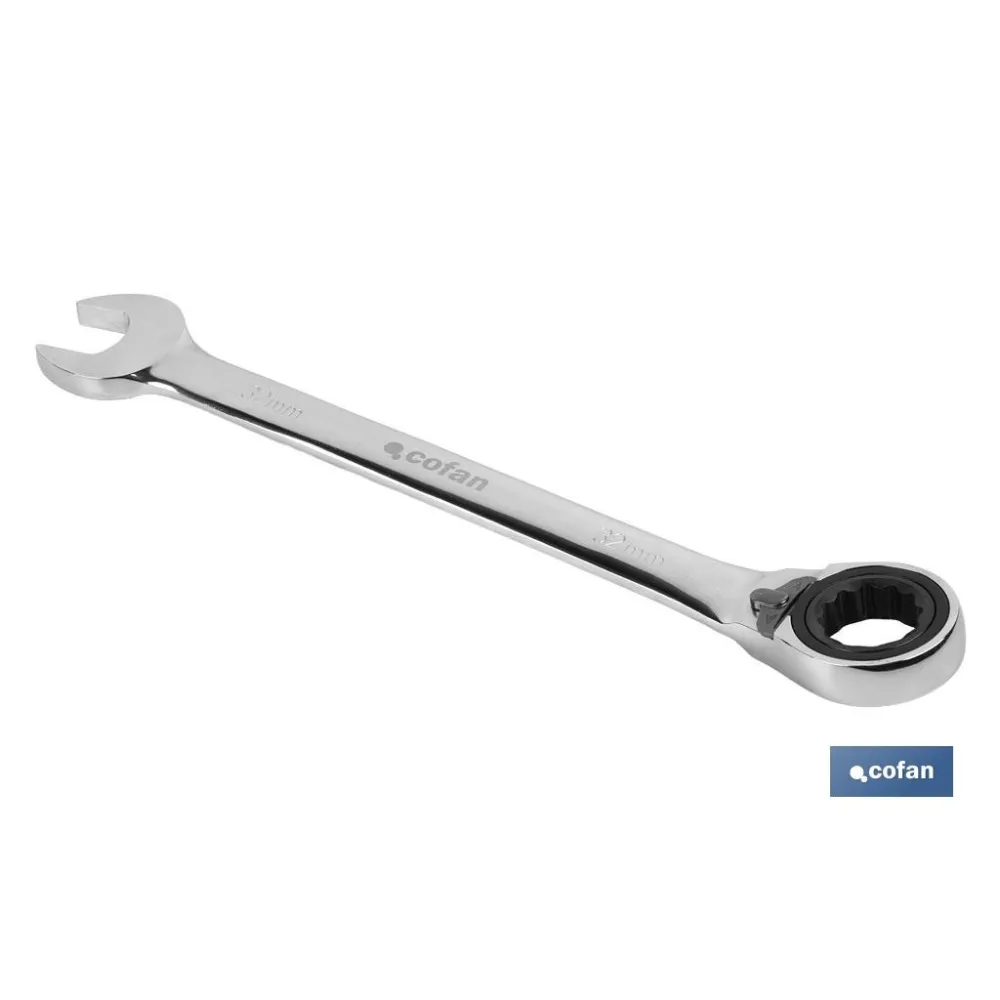 Comprar LLAVE COMBINADA CARRACA REVERS. 32M Cofan | almacendeferreteriacor.es