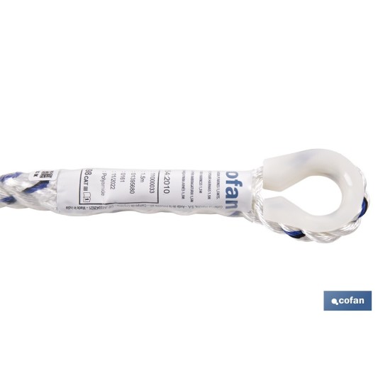CUERDA DE SEGURIDAD P/ARNES 1,5 MTS.