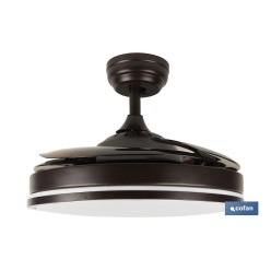 VENTILADOR DE TECHO CON ASPAS DESPLEGABLES Y LUZ LED 106CM 65 W