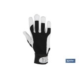GUANTE VACUNO DORSO TELA + VELCRO T-10