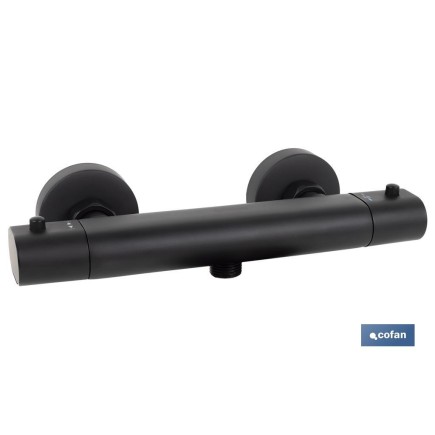 GRIFO TERMOSTATICO DUCHA NEGRO MATE MODELO KERCH