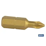 Comprar PUNTA TITANIO 1/4 25MM, PZ-1 (PACK: Cofan | almacendeferreteriacor.es