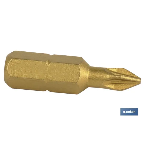Comprar PUNTA TITANIO 1/4 25MM, PZ-2 (PACK: Cofan | almacendeferreteriacor.es