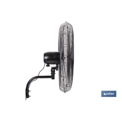 VENTILADOR INDUSTRIAL DE PARED NEGRO Ø75 CM 200 W