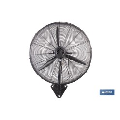 VENTILADOR INDUSTRIAL DE PARED NEGRO Ø75 CM 200 W