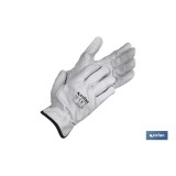GUANTES PIEL VACUNO GRIS T-11