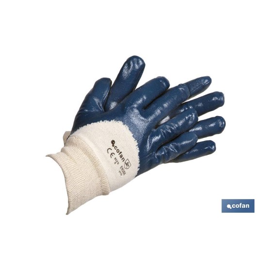 GUANTES NITRILO AZUL T-9