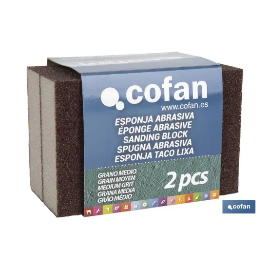 Comprar PACK 2 UNDS ESPONJA TACO DE LIJA GR Cofan | almacendeferreteriacor.es