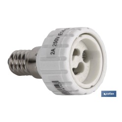 PORTALAMPARAS ADAPTADOR E14 - GU10