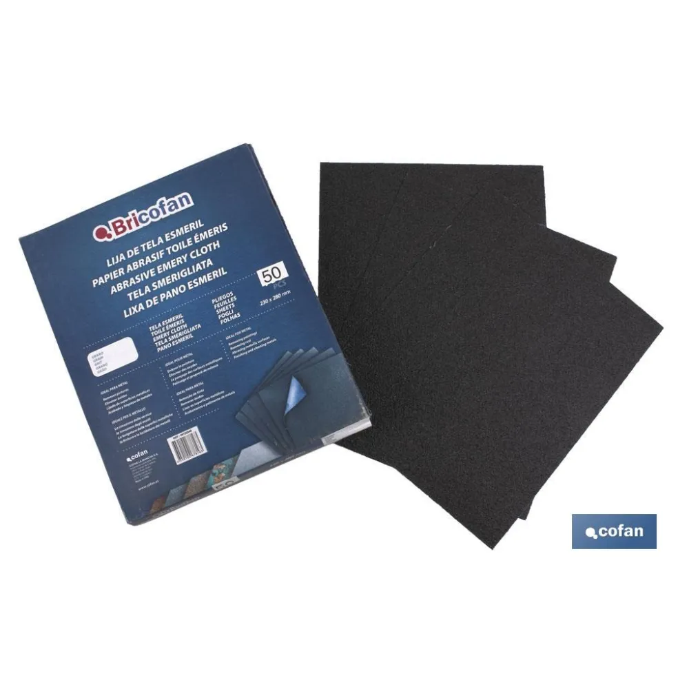 Comprar PLIEGO TELA ESMERIL METAL G.120 (23 Cofan | almacendeferreteriacor.es