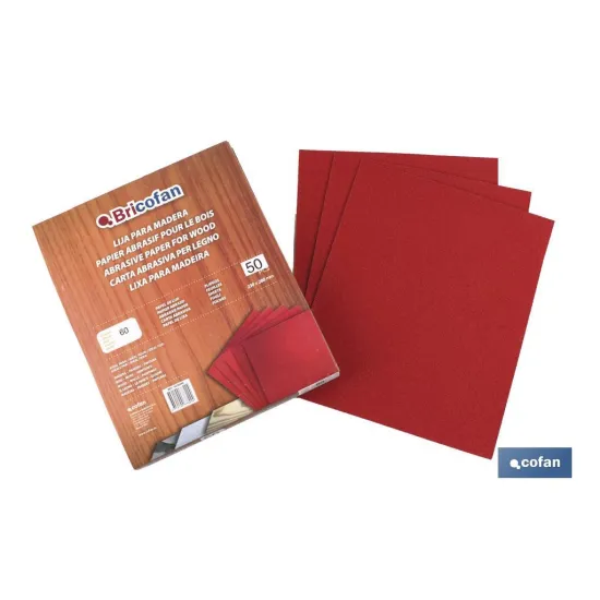 Comprar PLIEGO LIJA MADERA/PARED G.50 (230X Cofan | almacendeferreteriacor.es