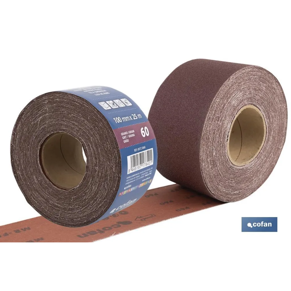 Comprar ROLLO LIJA TELA UNIVERSAL 100 X 25  Cofan | almacendeferreteriacor.es