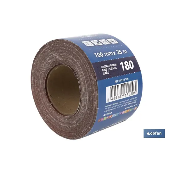 Comprar ROLLO LIJA TELA UNIVERSAL 100 X 25  Cofan | almacendeferreteriacor.es