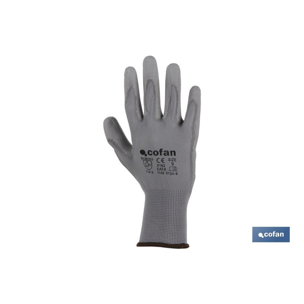BLISTER G. 100%  POLIEST. IMPREG. PU GRIS T-8