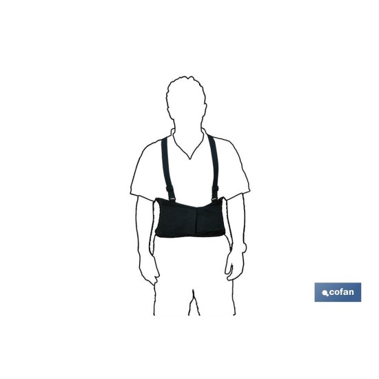 FAJA DE TRABAJO CON TIRANTES TALLA M