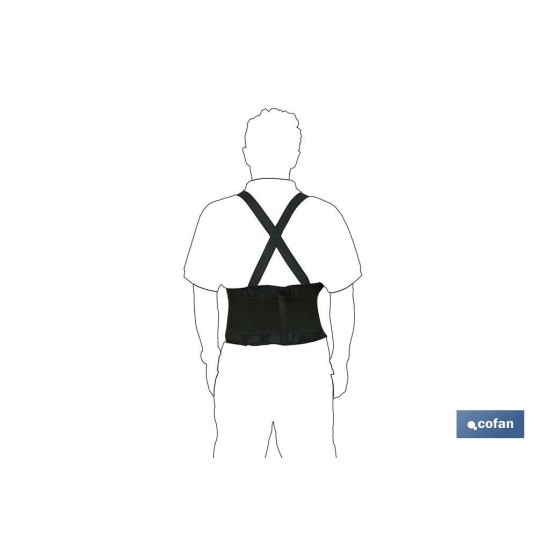 FAJA DE TRABAJO CON TIRANTES TALLA XL