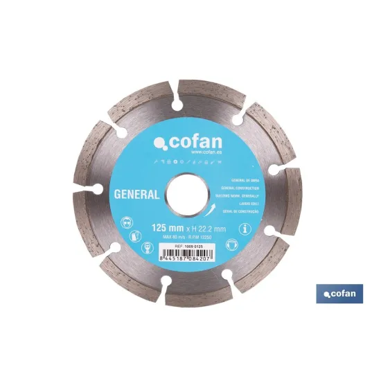 Comprar DISCO DIAM. UNIVERSAL BASICO 125 MM Cofan | almacendeferreteriacor.es
