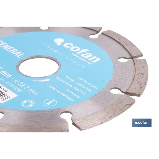 Comprar DISCO DIAM. UNIVERSAL BASICO 125 MM Cofan | almacendeferreteriacor.es