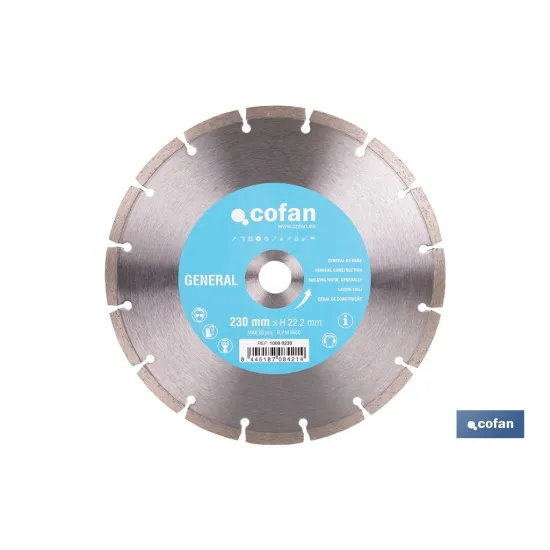 Comprar DISCO DIAM. UNIVERSAL BASICO 230 MM Cofan | almacendeferreteriacor.es