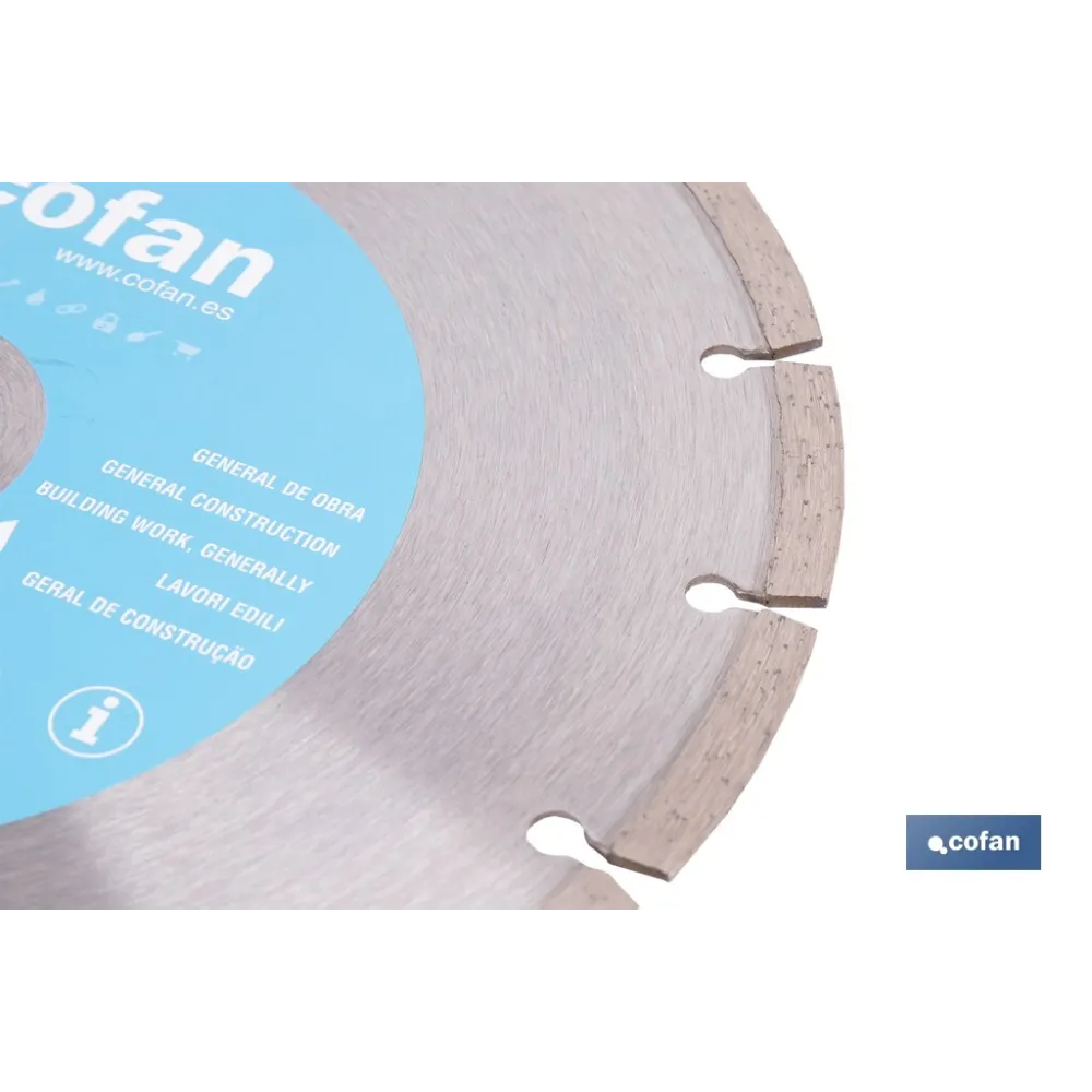 Comprar DISCO DIAM. UNIVERSAL BASICO 230 MM Cofan | almacendeferreteriacor.es