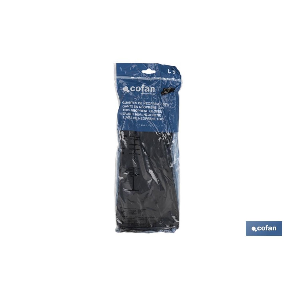 GUANTE NEGRO NEOPRENO 100% T 9