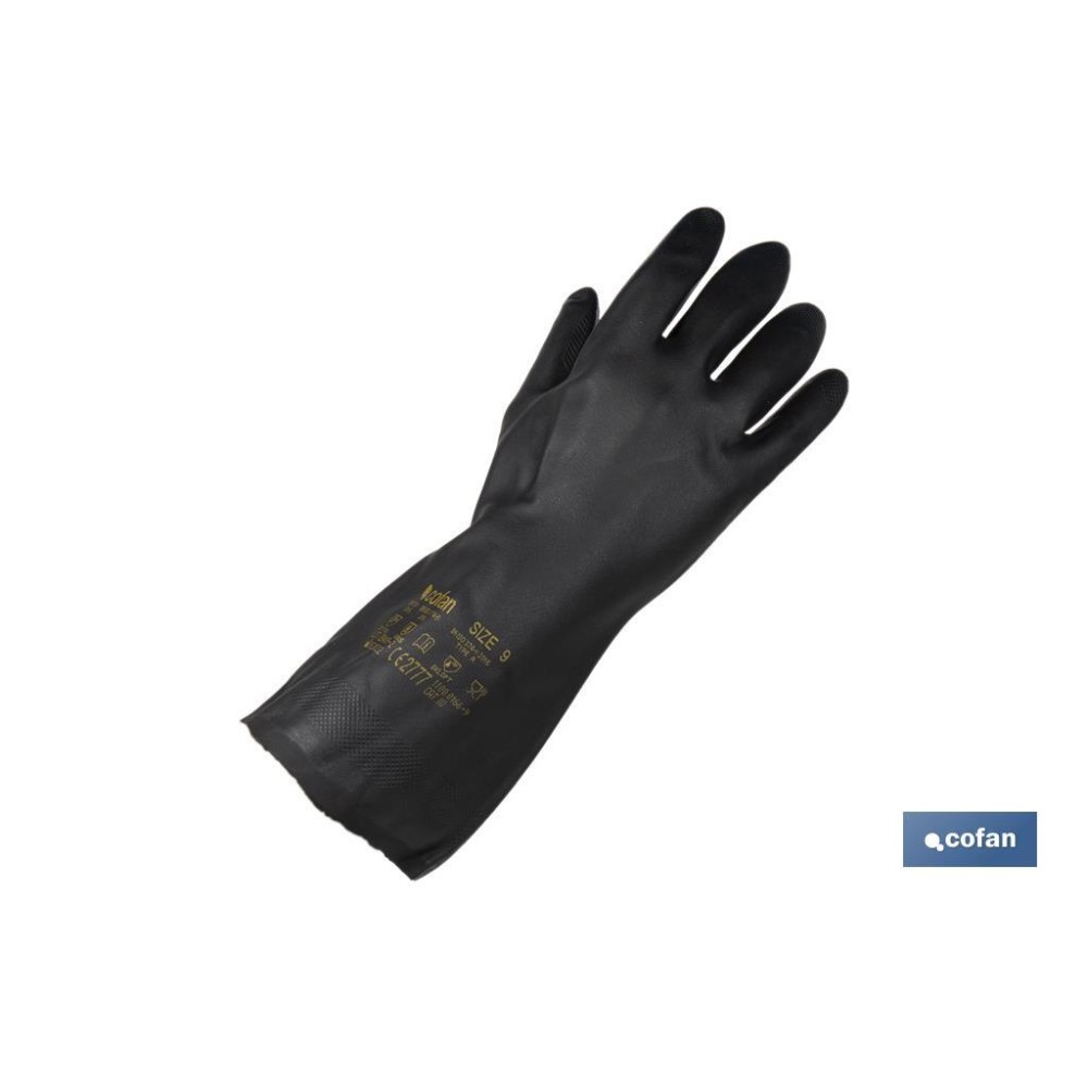 GUANTE NEGRO NEOPRENO 100% T 9 VENTA UNITARIA