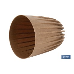 MACETA CON FILTRO DE DRENAJE A RAYAS COLOR MARRÓN WPC Ø 250 X 297 MM 6,2 L venta unitaria