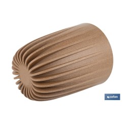 MACETA CON FILTRO DE DRENAJE A RAYAS COLOR MARRÓN WPC Ø 250 X 297 MM 6,2 L venta unitaria