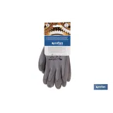 Comprar GUANTE 100% POLIEST. IMPREG. PU GRI Cofan | almacendeferreteriacor.es