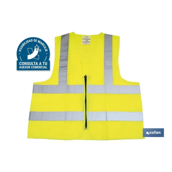 Comprar CHALECO AMARILLO CON CREMALLERA T-X Cofan | almacendeferreteriacor.es