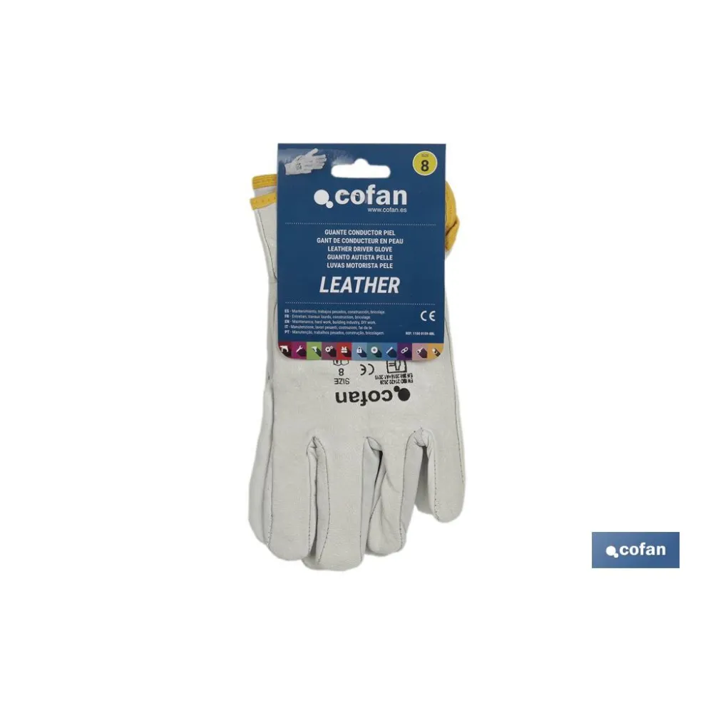 Comprar GUANTE CONDUCTOR DE PIEL TALLA 9 (P Cofan | almacendeferreteriacor.es