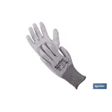 Comprar GUANTE ANTICORTE IMPREGNADO PU GRIS Cofan | almacendeferreteriacor.es