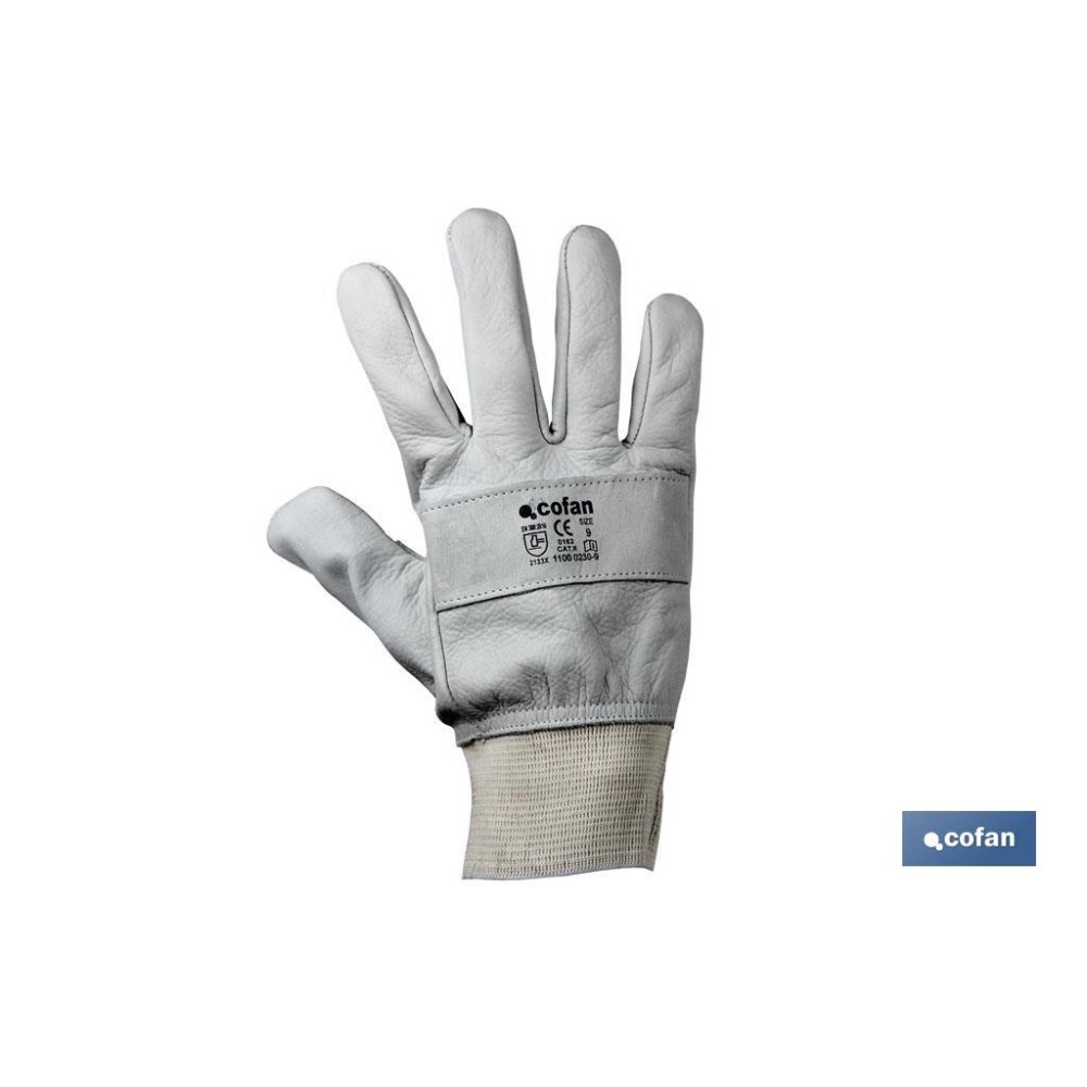 GUANTE AJUSTABLE PIEL FLOR REFORZADO TALLA 8