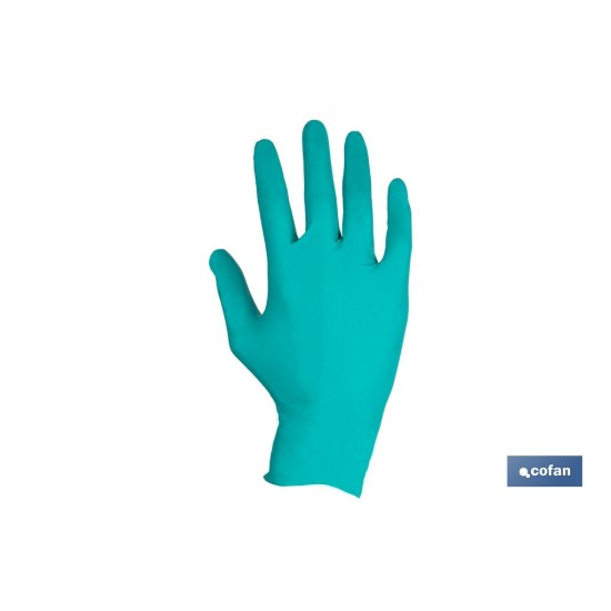 CAJA 100 UDS. GUANTES NITRILO VERDE COFAN PROTECCION FITOSANITARIOS T-L