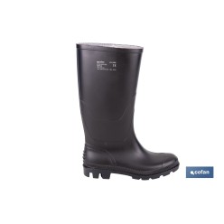 BOTA ALTA DE AGUA PVC NEGRA OB FO SR TALLA 46