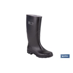 BOTA ALTA DE AGUA PVC NEGRA OB FO SR TALLA 47
