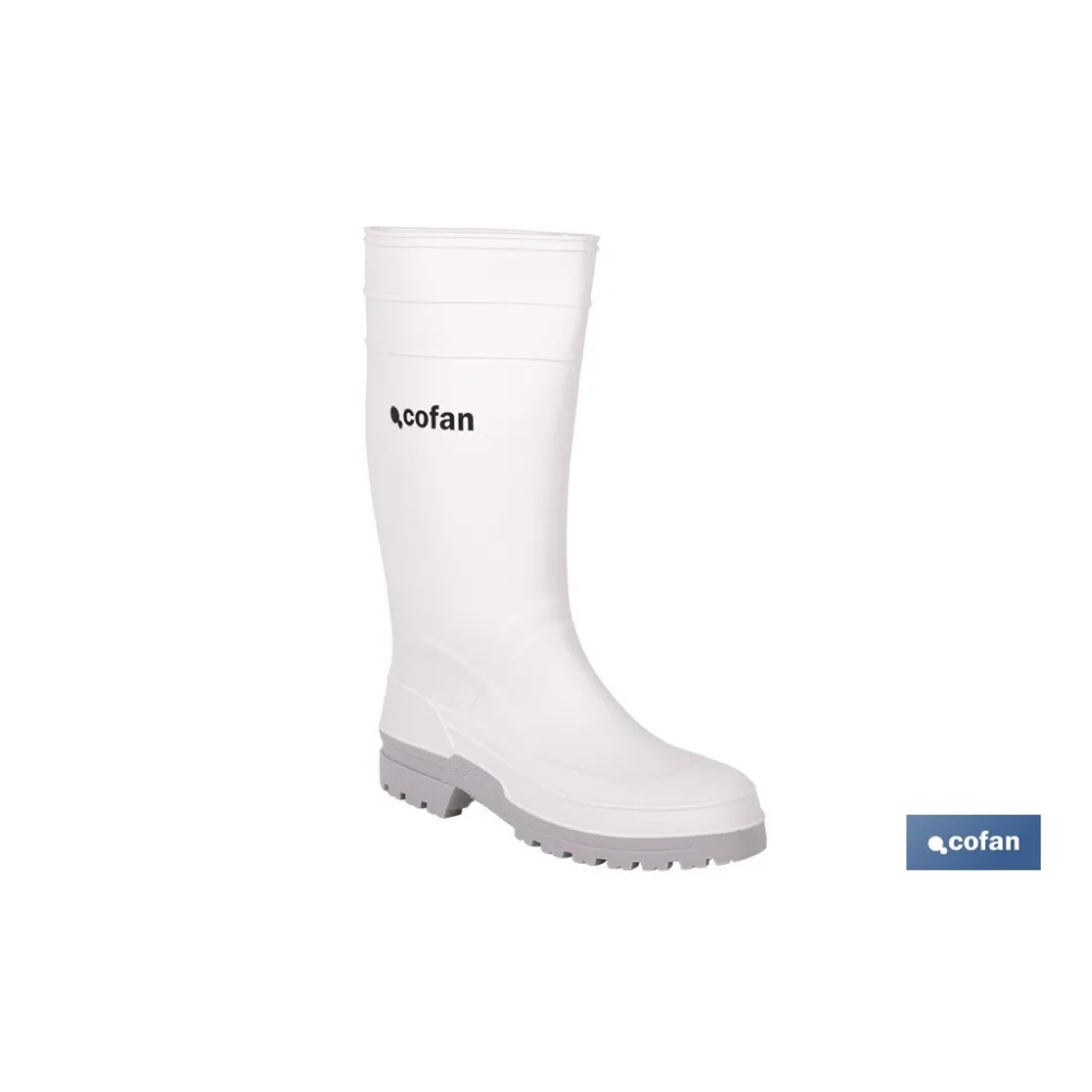 Comprar BOTA AGUA PVC BLANCA TALLA 45 (PACK Cofan | almacendeferreteriacor.es