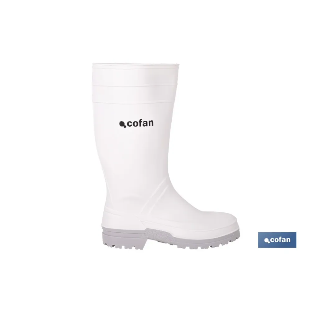 Comprar BOTA AGUA PVC BLANCA TALLA 46 (PACK Cofan | almacendeferreteriacor.es