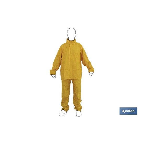 TRAJE DE AGUA PU/PVC AMARILLO TALLA XXL